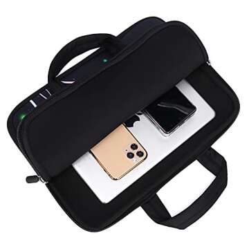 11 11.6 12 12.1 12.5 inch Laptop Carrying Bag Chromebook Case Notebook Ultrabook Bag Tablet Cover Neoprene Sleeve for Apple MacBook Air Samsung Google Acer HP DELL Lenovo Asus (Colorful Flowers)