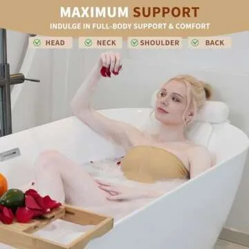 Mandrex Luxury Bathtub Pillow - Ergonomic Comfort for All