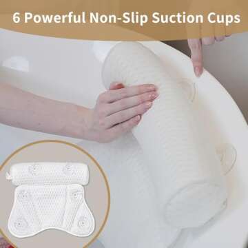 Mandrex Luxury Bathtub Pillow - Ergonomic Comfort for All