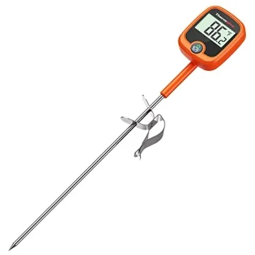 ThermoPro TP509 Candy Thermometer with Pot Clip, Instant Read Meat Analog Thermometer with LCD, Cook...