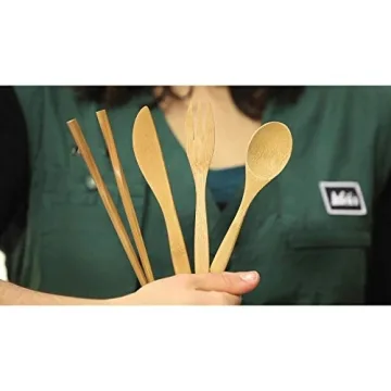 Bamboo Travel Utensils Set - Eco-Friendly Dining Solution
