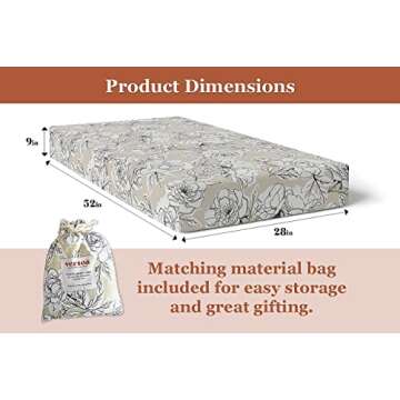 VERSOA Boho Crib Sheets. Soft 100% Jersey Cotton. Standard Size Fitted Crib Sheet. Floral Ivory Rose.