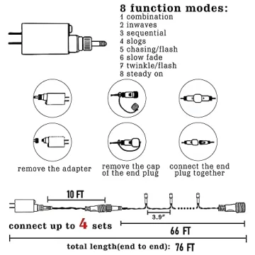 200 LED TW SHINE Christmas Lights - Bright & Waterproof