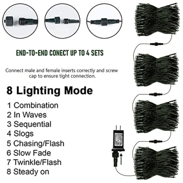200 LED TW SHINE Christmas Lights - Bright & Waterproof