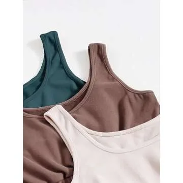 SheIn Women's 6 Pieces Outfits Tank Crop Top and Elastic Waist Shorts Lounge Set Multicolor Blue Large