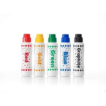 Kids Washable Dot Art Markers - New Metallic Shimmer Paint Daubers Non-Toxic For Children, Toddlers Preschool and Kindergarten Teachers The Original Dot Markers By Do A Dot Art!