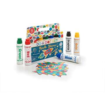 Kids Washable Dot Art Markers - New Metallic Shimmer Paint Daubers Non-Toxic For Children, Toddlers Preschool and Kindergarten Teachers The Original Dot Markers By Do A Dot Art!