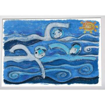 Swimming Race Art Print - Swimmer Decor