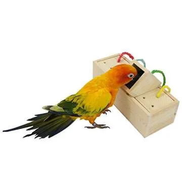YINGGE Wooden Foraging Toy for Medium & Large Parrots