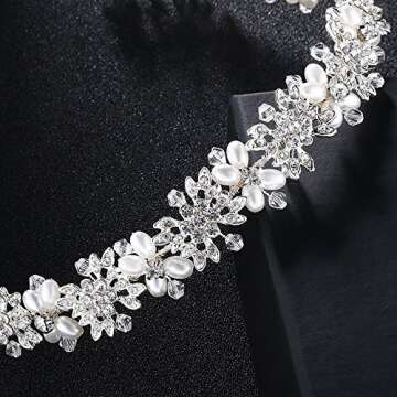 Silver Floral Bridal Headband | Oriamour Wedding Accessories