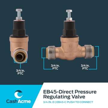 SharkBite 3/4 Inch Pressure Regulating Valve for Plumbing