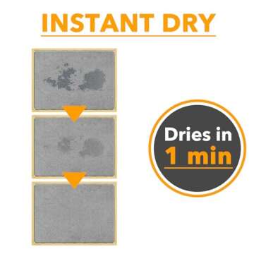 SpaceAid Stone Drying Mat for Kitchen Counter, Bamboo Rack Dish Pad, Instant Dry Diatomaceous Earth Mat Dishes, Stone Dish Fast Drying Mat Board (15.8 x 11.8 inch, Gray)