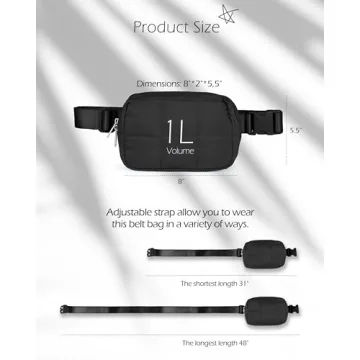 Versatile ODODOS Mini Belt Bag for Travel and Workouts