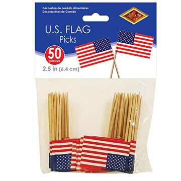 Beistle Packaged U S Flag Picks