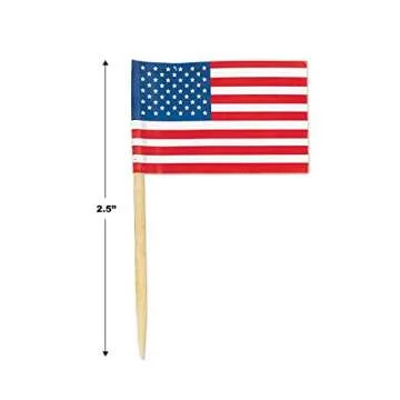 Beistle U.S. Flag Picks 50 Pcs for 4th of July