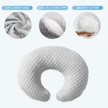 Witeasy Nursing Pillow - Breastfeeding & Bottle Feeding Essentials with Removable Cover