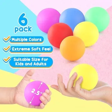 Stress Balls Squishy Fidget Toys OleOletoy 6 Pack