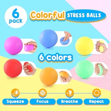 Stress Balls Squishy Fidget Toys OleOletoy 6 Pack