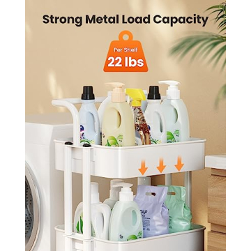 Pipishell 3 Tier Utility Cart for Stylish Organization