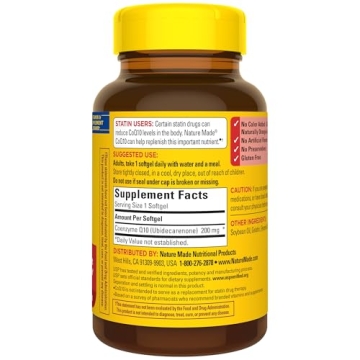 Nature Made CoQ10 200mg Softgels for Heart Health Support