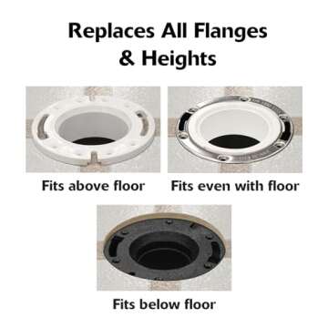 Korky 6000BP Universal Toilet WaxFree Seal - Easy Install