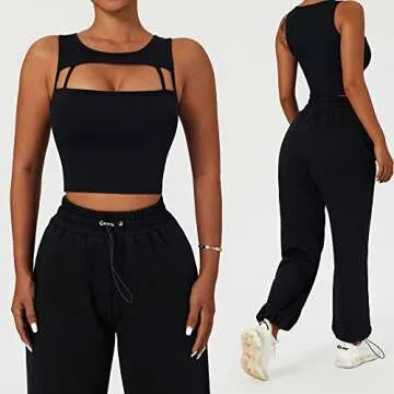 HerGymClothing High Support Longline Sports Bra for Women