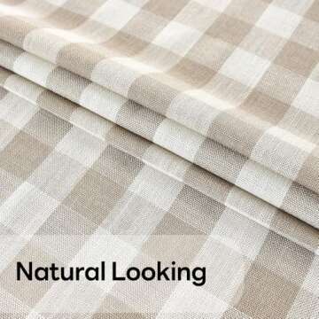 Yofori Gingham Tablecloth Heavy Duty Cotton Table Cover