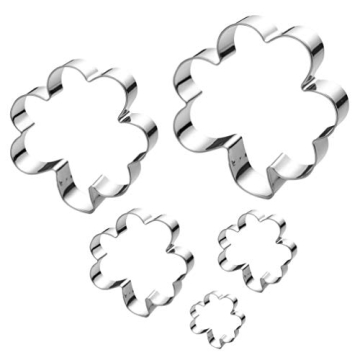 Shamrock Cookie Cutters Set - 5 Premium Stainless Steel Cutters