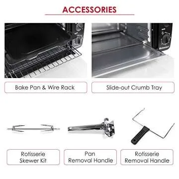Elite Gourmet 6 Slice Toaster Oven Rotisserie XL Capacity