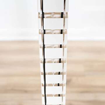 VIVO Under Desk Vertebrae Cable Management Kit, Adjustable Quad Entry Flexible Cord Organizer for Home Office, White, DESK-AC01C-W