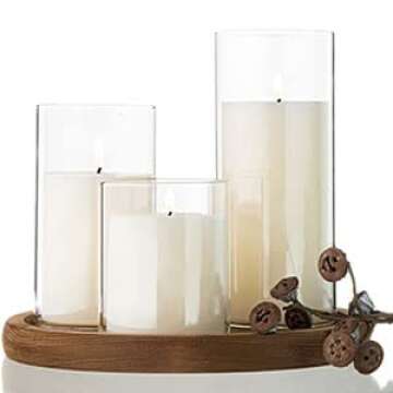 Clear Glass Cylinder Vases for Weddings & Events - 6 Pack