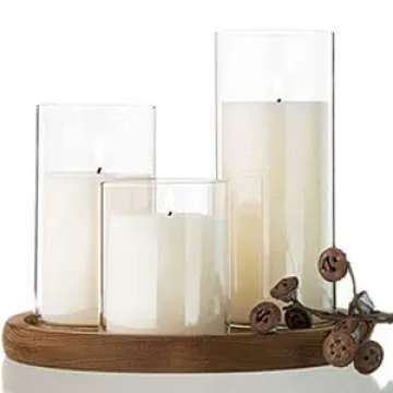 Clear Glass Cylinder Vases for Weddings & Events - 6 Pack