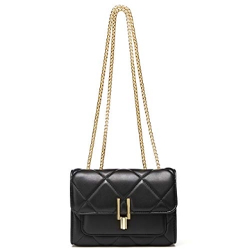 Elegant Duomier Mini Quilted Crossbody Bag for Women