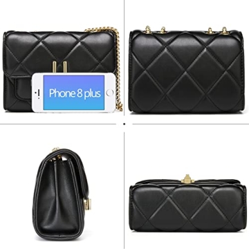 Elegant Duomier Mini Quilted Crossbody Bag for Women