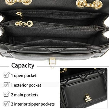 Elegant Duomier Mini Quilted Crossbody Bag for Women