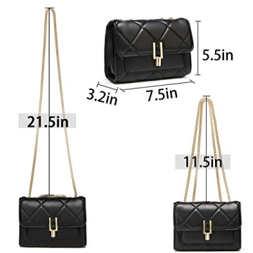 Elegant Duomier Mini Quilted Crossbody Bag for Women