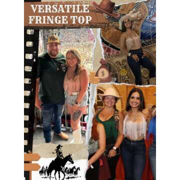 Womens Cowgirl Fringe Top for Concerts & Festivals