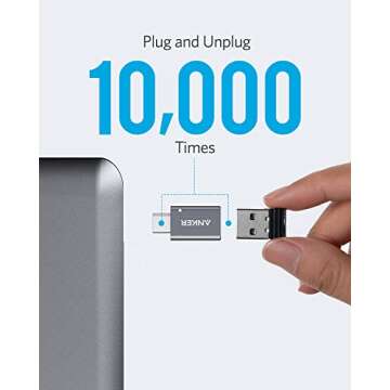Anker USB C Adapter (2 Pack),High-Speed Data Transfer, USB-C to USB 3.0 Female Adapter for MacBook Pro 2020, iPad Pro 2020, Samsung Notebook 9, Dell XPS and More Type C Devices
