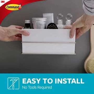 Command Wall Organizer for Easy Bathroom Storage Solutions