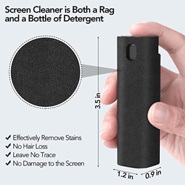 Compact 3 in 1 Touchscreen Cleaner Spray and Wipe 2 Pcs