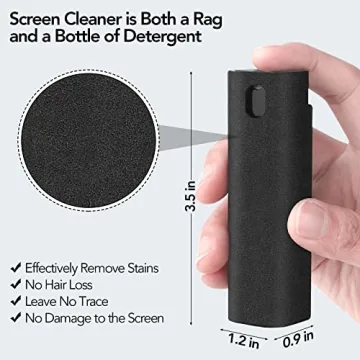 Compact 3 in 1 Touchscreen Cleaner Spray and Wipe 2 Pcs