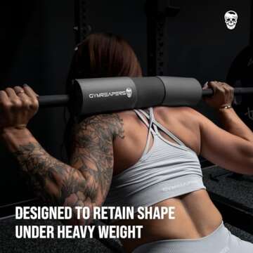 Gymreapers Barbell Squat Pad - Protective Bridge Pad For Hip Thrust, Squats, Lunges - Hip Support, Neck Protection For Bar (Black)