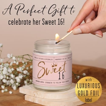 Sweet 16 Soy Candle - Perfect Gift for Girls