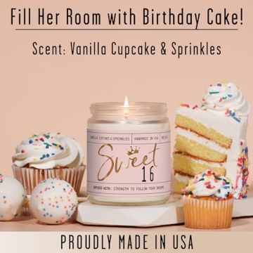 Sweet 16 Soy Candle - Perfect Gift for Girls