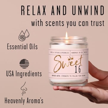 Sweet 16 Soy Candle - Perfect Gift for Girls