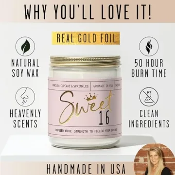Sweet 16 Soy Candle - Perfect Gift for Girls