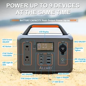 ALLWEI 300W Portable Power Station for Outdoor Adventures