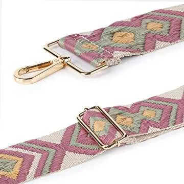 Viva Terry Adjustable Crossbody Guitar Strap Replacement for Women's Handbags and Purses (Light Purple Bag Shoulder Strap)