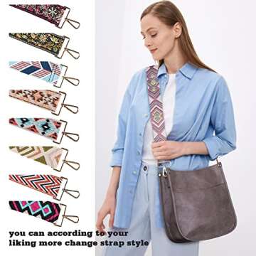 Viva Terry Adjustable Crossbody Guitar Strap Replacement for Women's Handbags and Purses (Light Purple Bag Shoulder Strap)