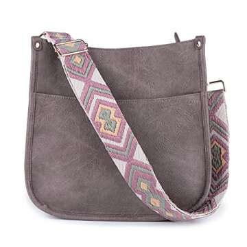 Viva Terry Adjustable Crossbody Guitar Strap Replacement for Women's Handbags and Purses (Light Purple Bag Shoulder Strap)